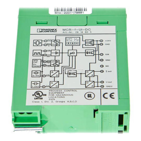 Phoenix MCR-F-UI-DC – Programmable Frequency Measuring Transducers Print Card I/P Frequency - 0.1Hz -120Khz O/P - 0/4-20Ma Or 0/5/10