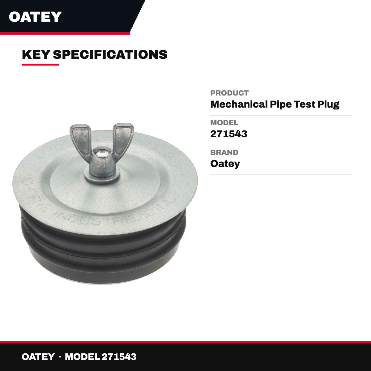 Oatey 271543 – Mechanical Pipe Test Plug
