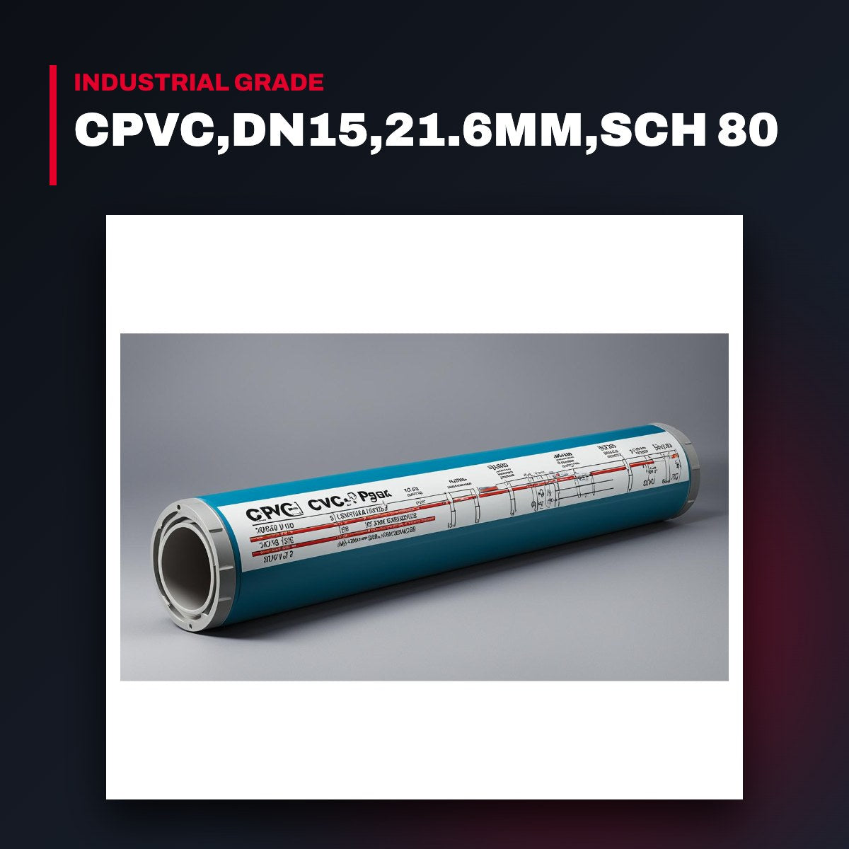Pipe-Nmet – Cpvc,Dn15,21.6Mm,Sch 80