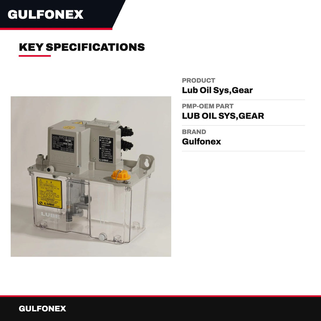 Pmp-Oem Part – Lub Oil Sys,Gear