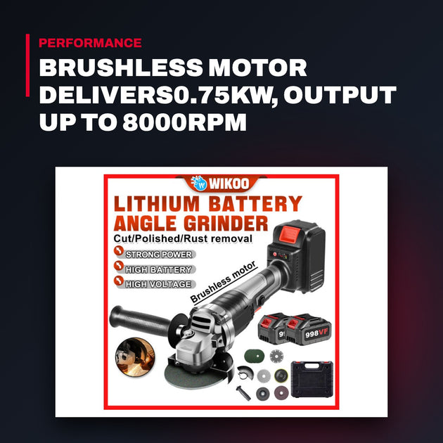 Portable Angle Cut Grinder – Brushless Motor Delivers0.75Kw, Output Up To 8000Rpm
