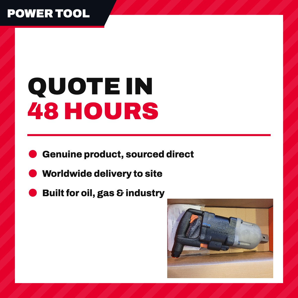 Power Tool 3955B2TI – Wrench Impact – Pneumatic Type, 1000-5500 Nm (Fwd) Torque