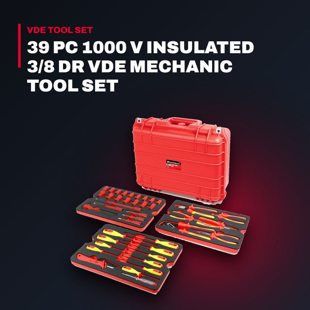 Powerbuilt OTHERS – 39 Pc 1000 V Insulated 3/8 Dr Vde Mechanic Tool Set