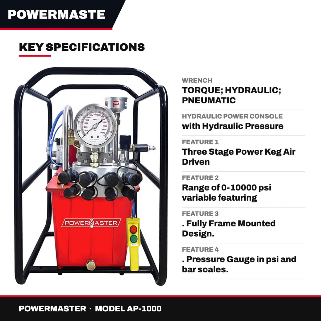 Powermaster AP-1000 – Wrench – Torque, Hydraulic