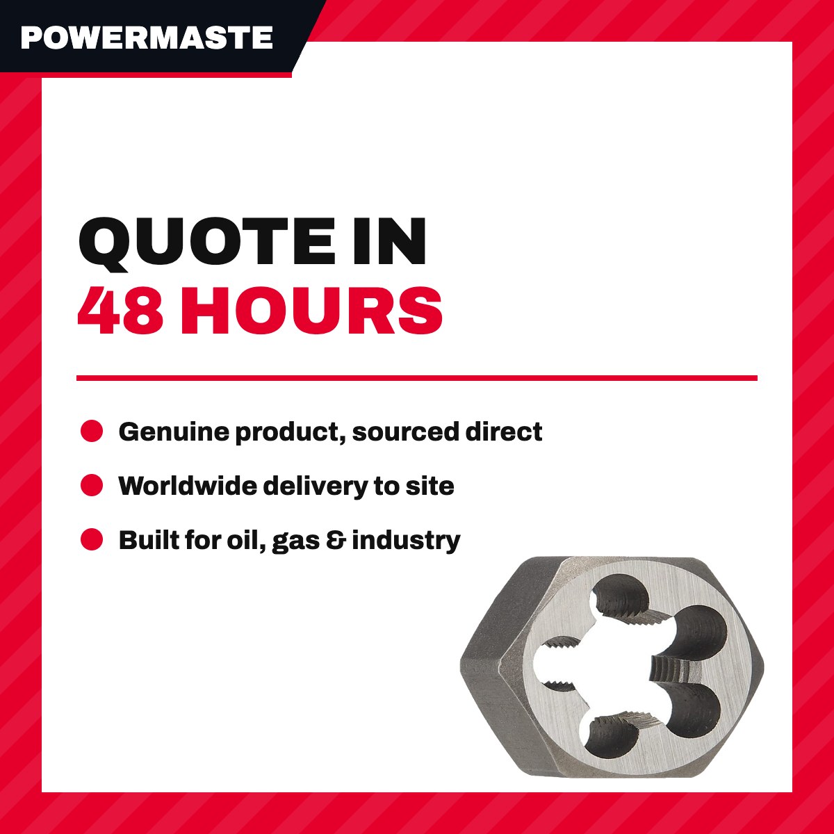 Powermaster Bolt Die & Stud Extractor Set, 1-1/4" – 2" x 8 TPI