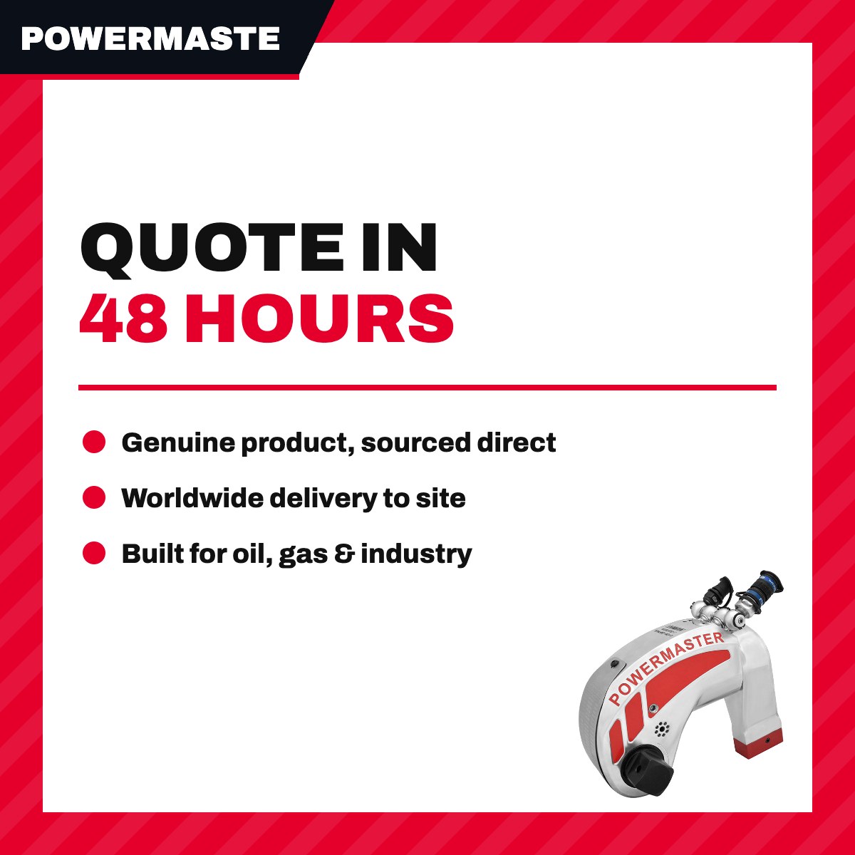 Powermaster PSD-27 – Square Drive Hydraulic Torque Head Wrench
