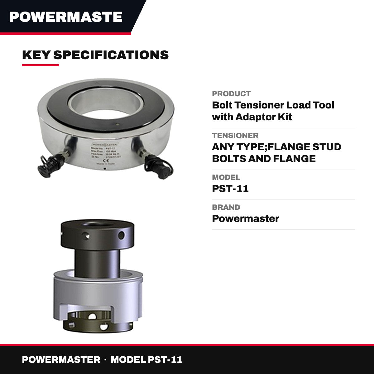 Powermaster PST-11 – Bolt Tensioner Load Tool with Adaptor Kit