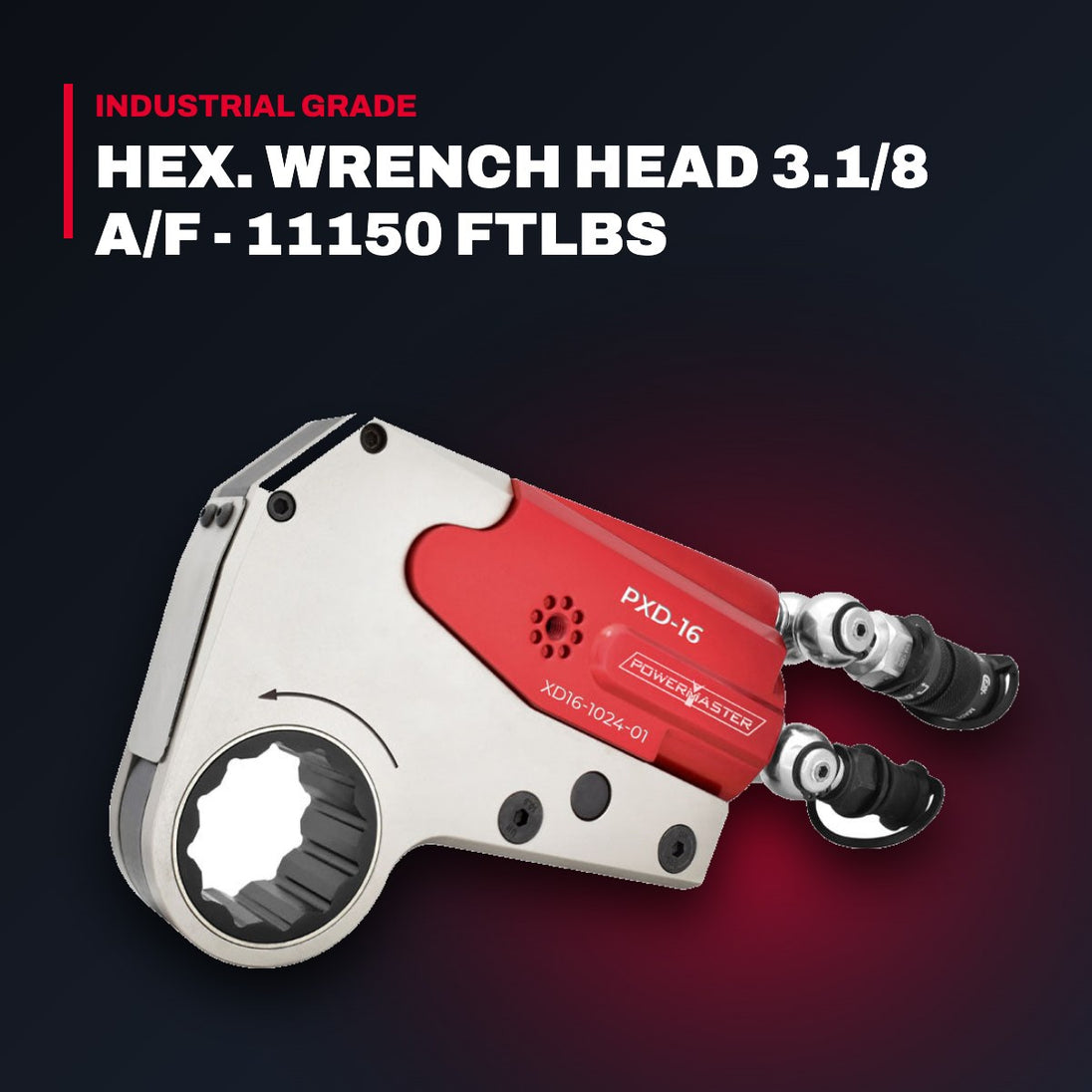 Powermaster PXD-16RL302M80 – Hex. Wrench Head 3.1/8 A/F - 11150 Ftlbs