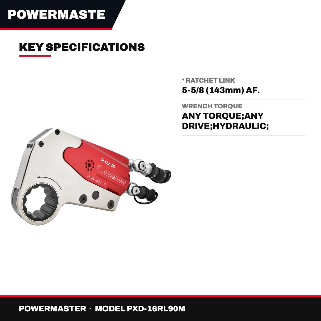Powermaster PXD-16RL90M – Power Head Ratchet Link