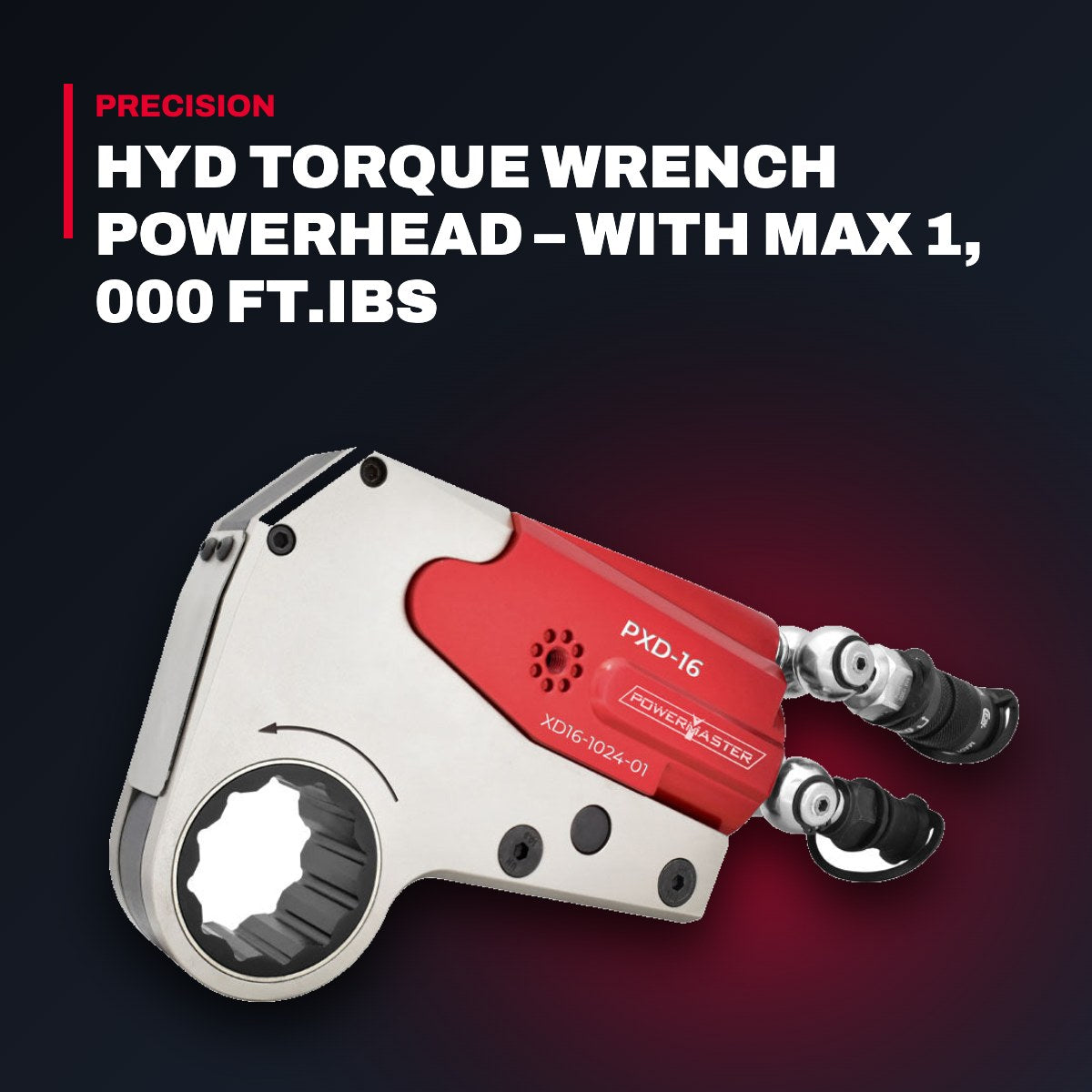 Powermaster PXD-2 – Hyd Torque Wrench Powerhead – With Max 1, 000 Ft.Ibs