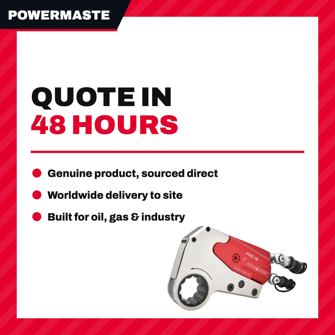 Powermaster PXD-32RL404 – Hex. Wrench Head 4.1/4 A/F - 28000 Ftlbs