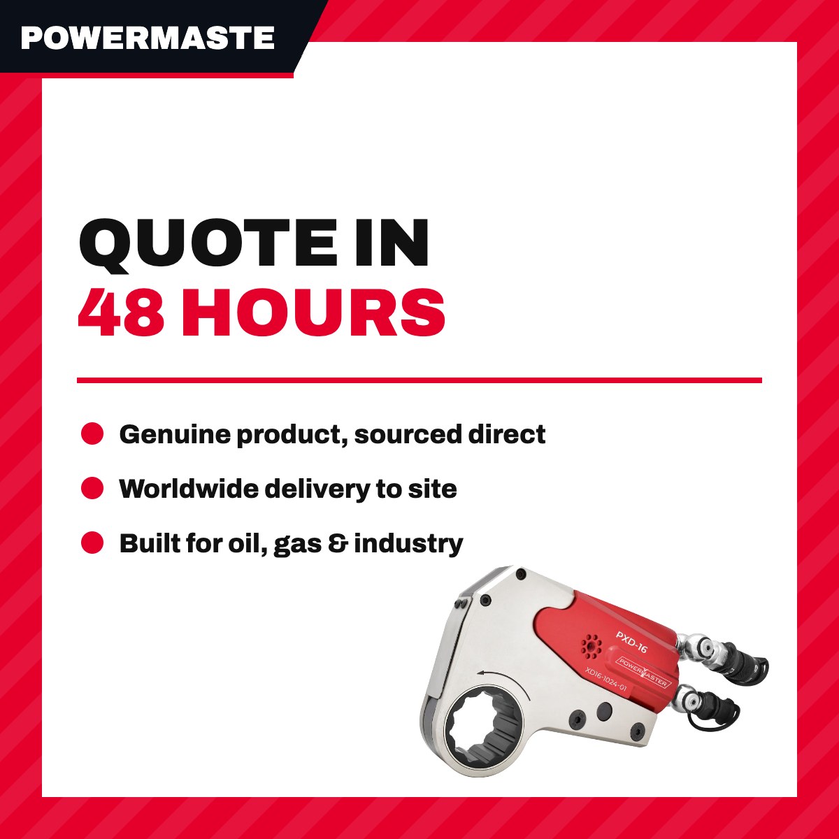 Powermaster PXD-32RL404 – Hex. Wrench Head 4.1/4 A/F - 28000 Ftlbs