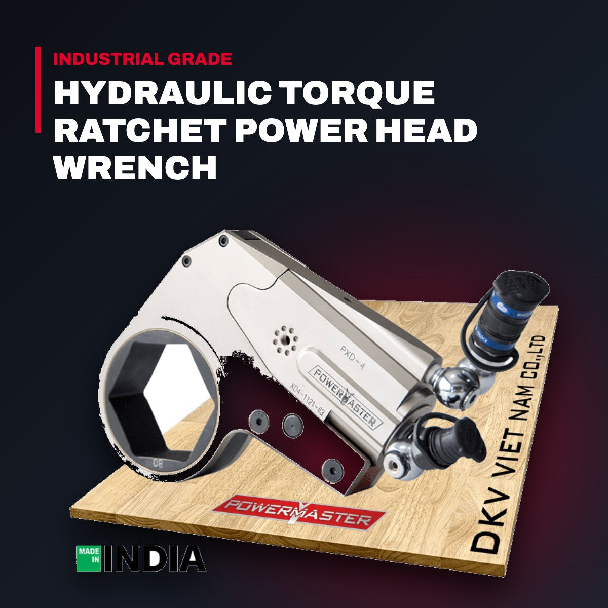 Powermaster PXD-4 – Hydraulic Torque Ratchet Power Head Wrench