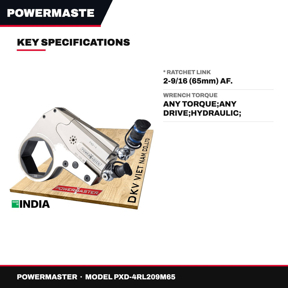 Powermaster PXD-4RL209M65 – Power Head Ratchet Link