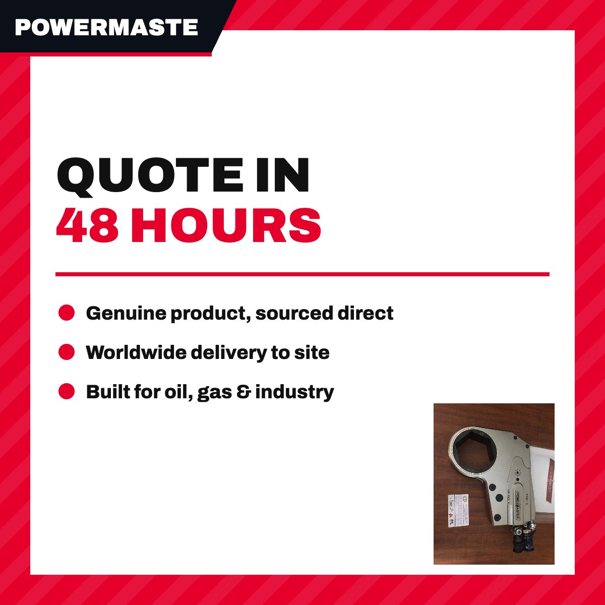 Powermaster PXD-8 – Hydraulic Torque Ratchet Power Head Wrench