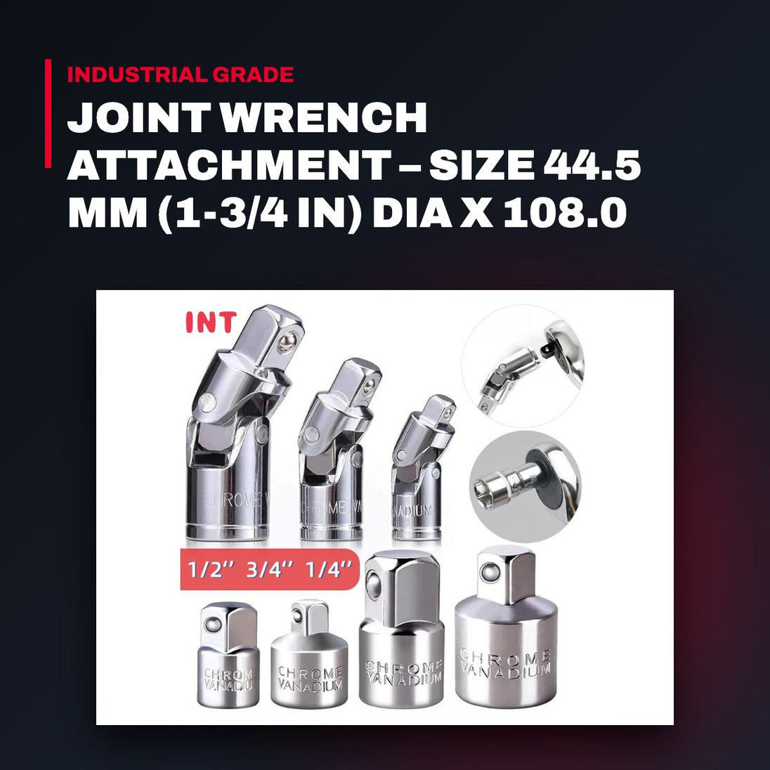 Proto 1880 – Joint Wrench Attachment – Size 44.5 Mm (1-3/4 In) Dia X 108.0 Mm