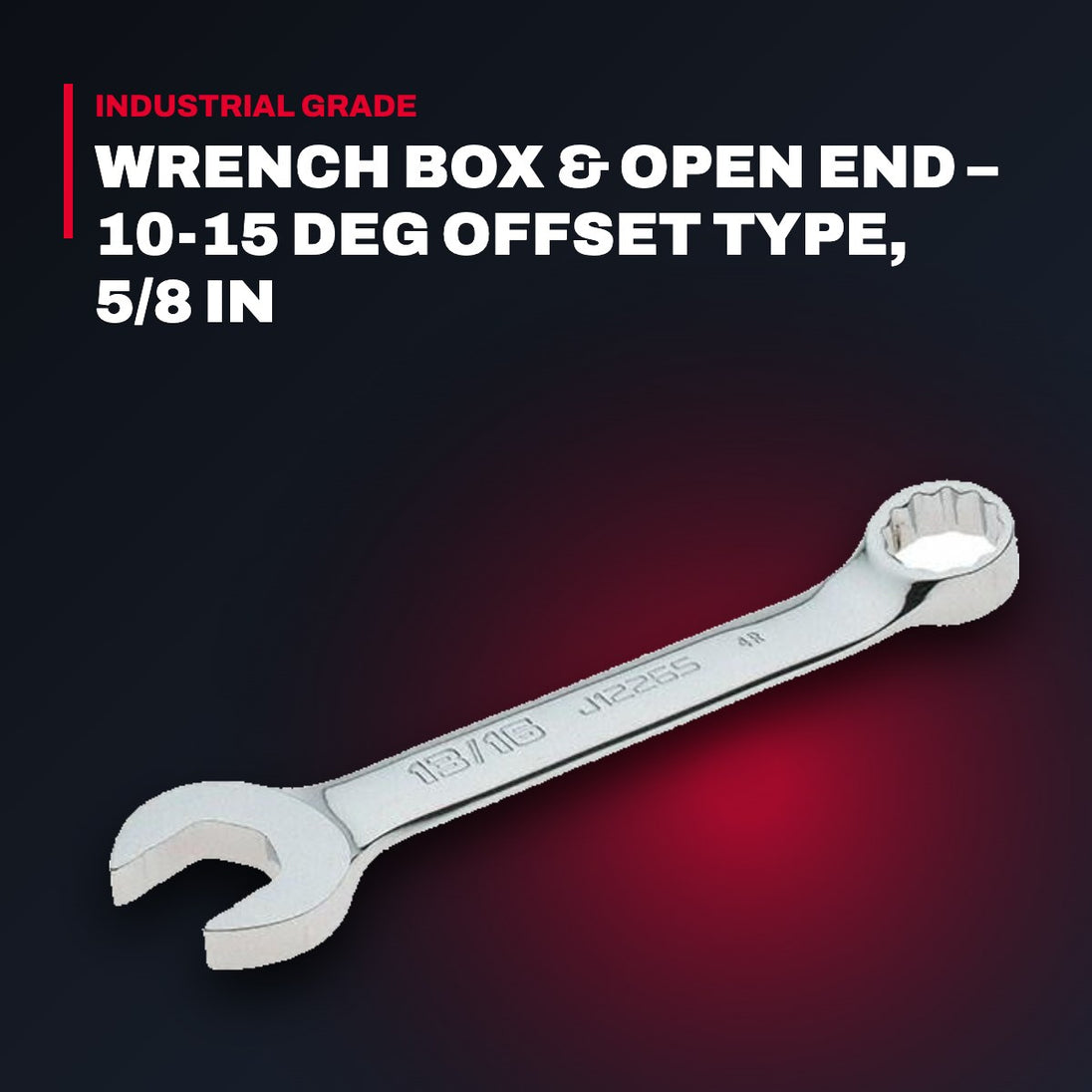 Proto 6120 – Wrench Box & Open End – 10-15 Deg Offset Type, 5/8 In