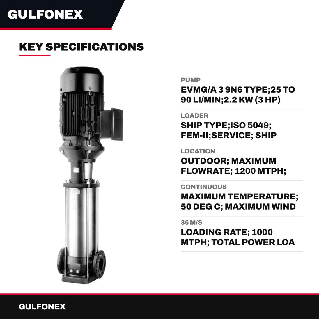 Pump – Evmg/A 3 9N6 Type, 25 To 90 Li/Min