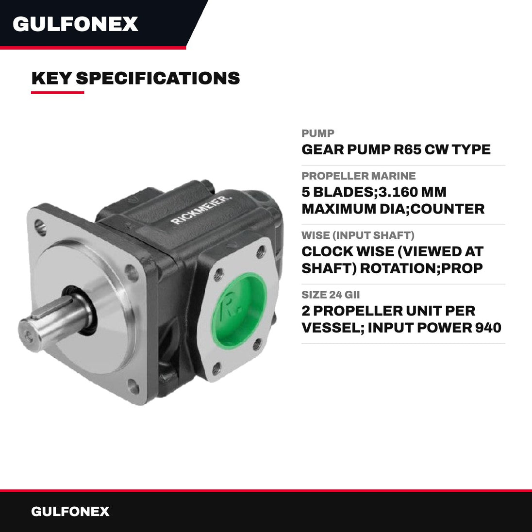 Pump – Gear Pump R65 Cw Type