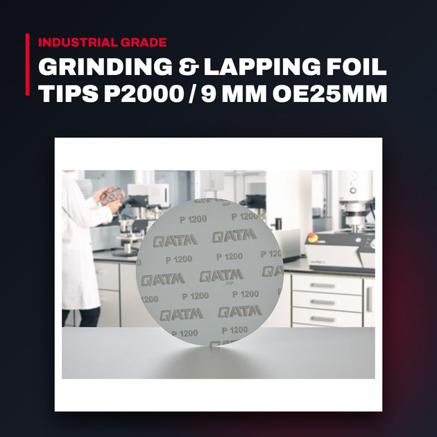 Qatm 92008639 – Grinding & Lapping Foil Tips P2000 / 9 Mm Oe25Mm