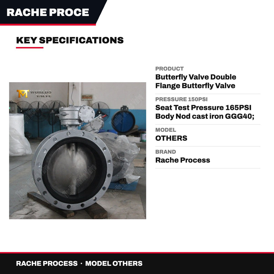 Rache Process OTHERS – Butterfly Valve Double Flange Butterfly Valve Dn500Mm (20) – Disc Ab2