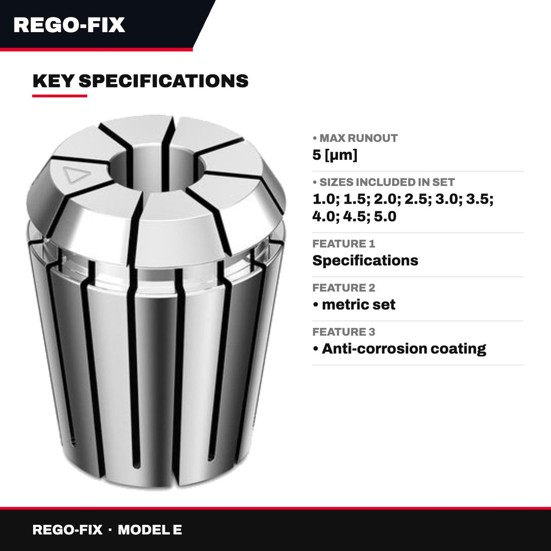 Rego-Fix E – Ultra Precision Er 8 Collet Set
