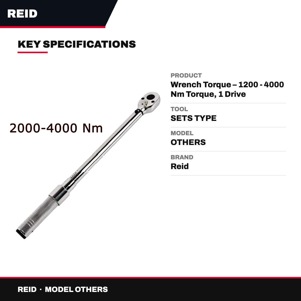 Reid OTHERS – Wrench Torque – 1200 - 4000 Nm Torque, 1 Drive