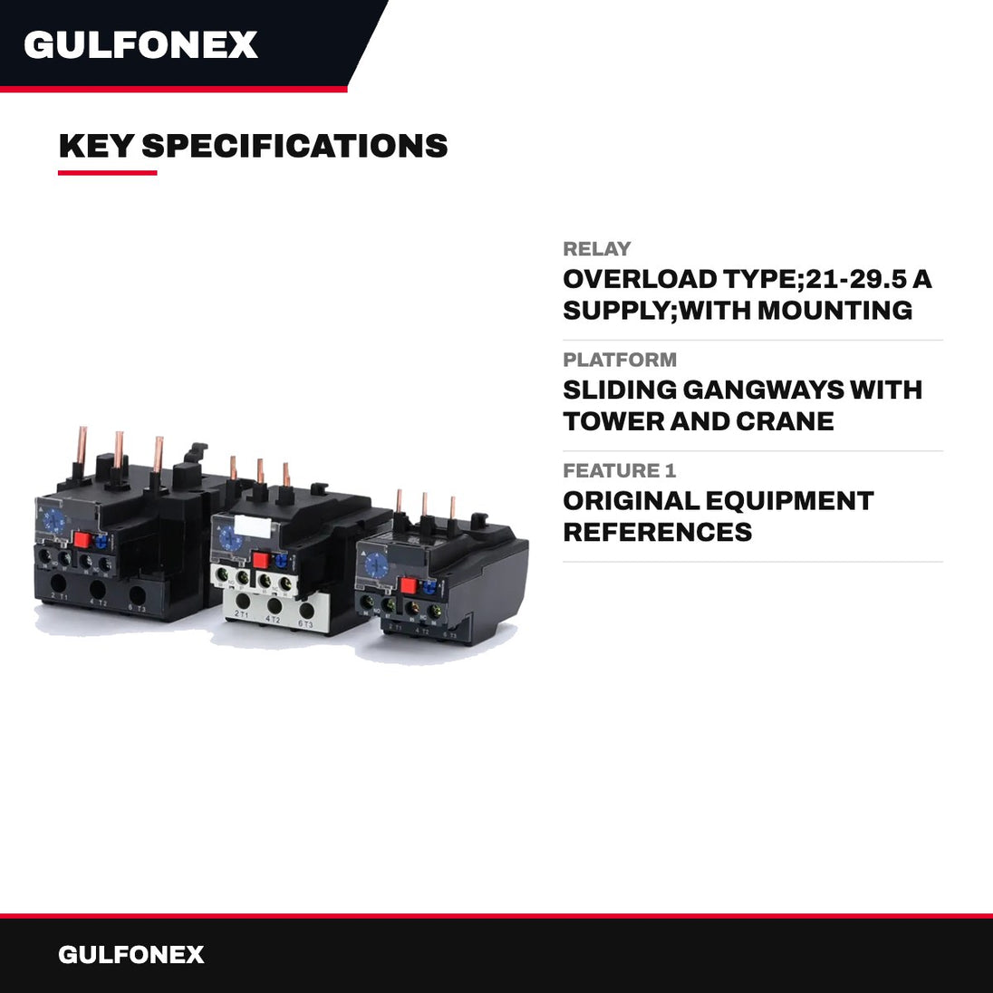 Relay – Overload Type, 21-29.5 A Supply