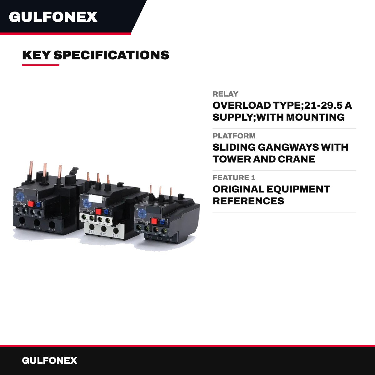 Relay – Overload Type, 21-29.5 A Supply