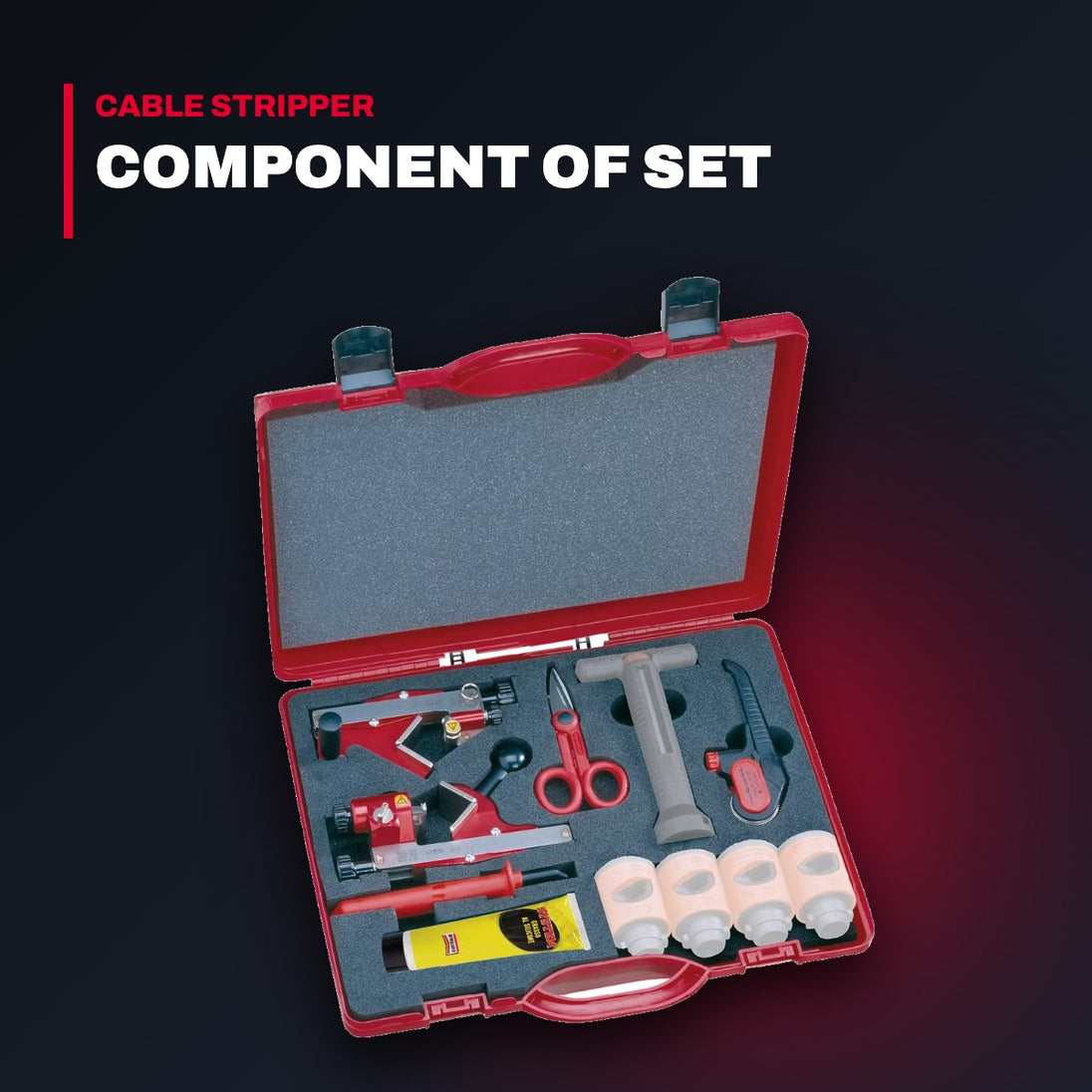 Ridgid AV6221 – MV/HV Cable Stripping Tool Set with Hard Case