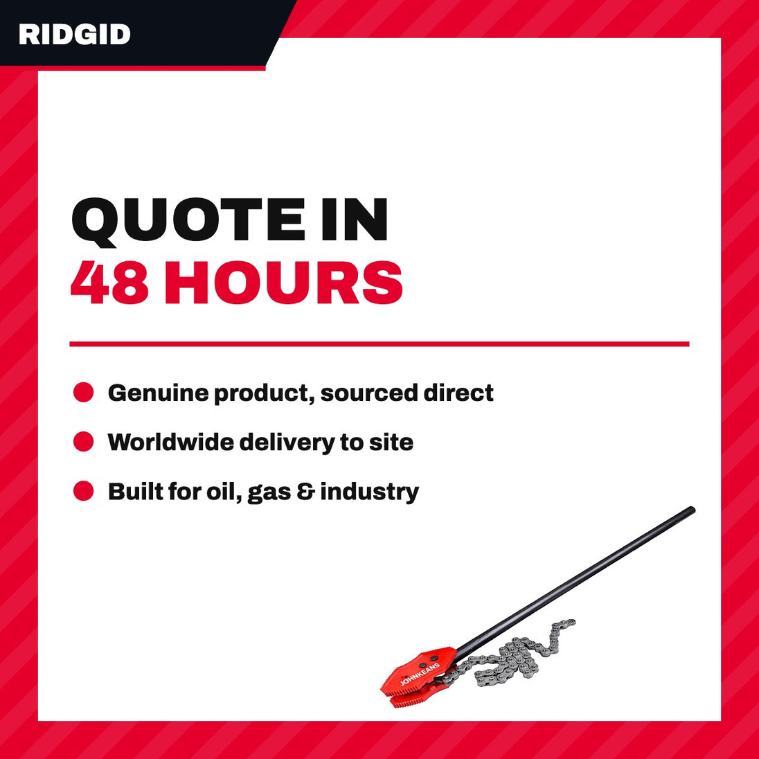 Ridgid Heavy Duty Chain Wrench & Chain Tongs