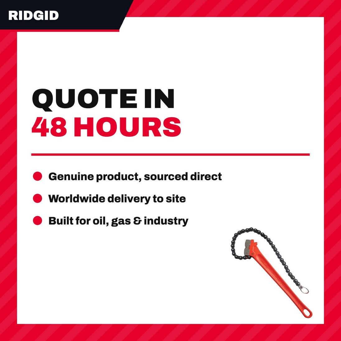 RIDGID Chain Wrench for 5" OD Pipe