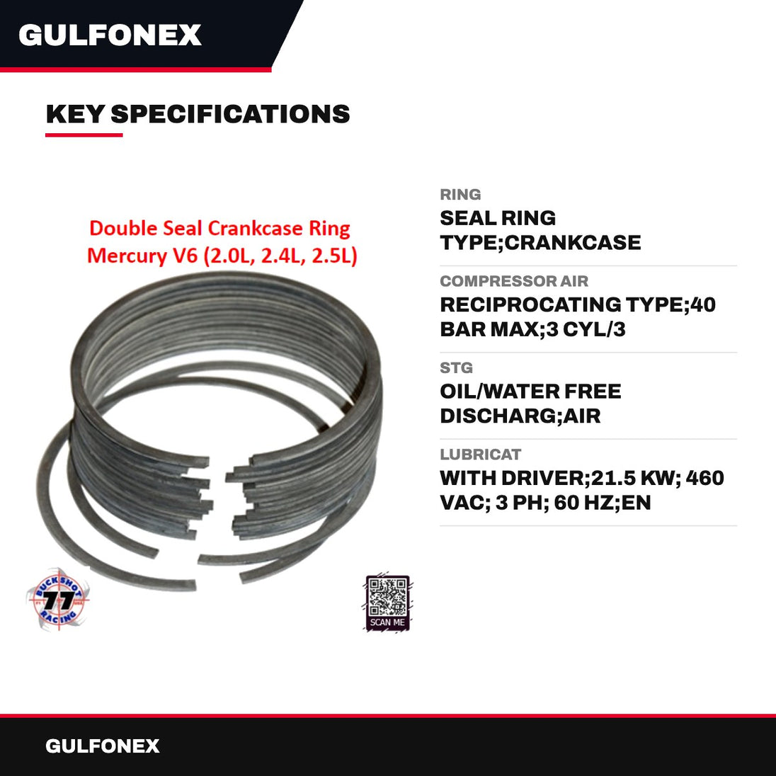 Ring – Seal Ring Type, Crankcase