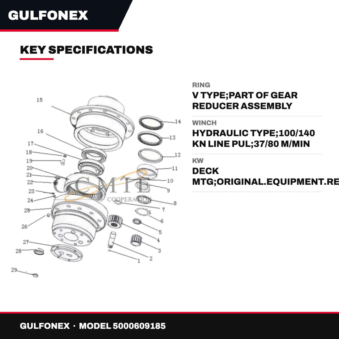 Ring – V Type, Part Of Gear Reducer Assembly