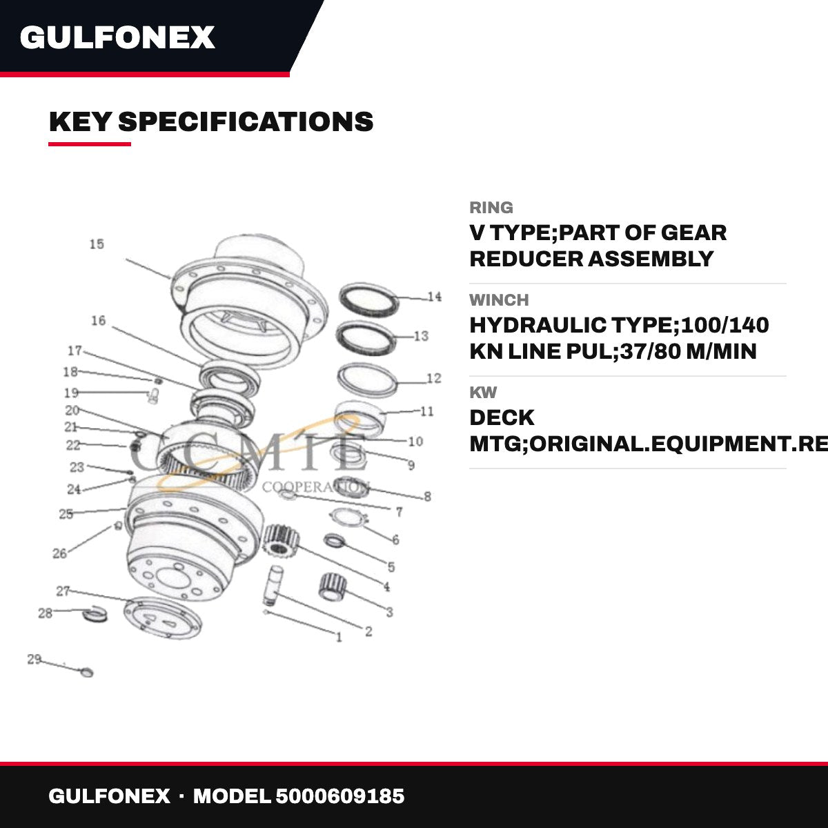 Ring – V Type, Part Of Gear Reducer Assembly