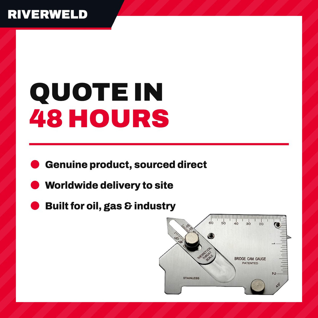 Riverweld 4835-1 – Bridge Cam Gage Welding Inspection Gauge