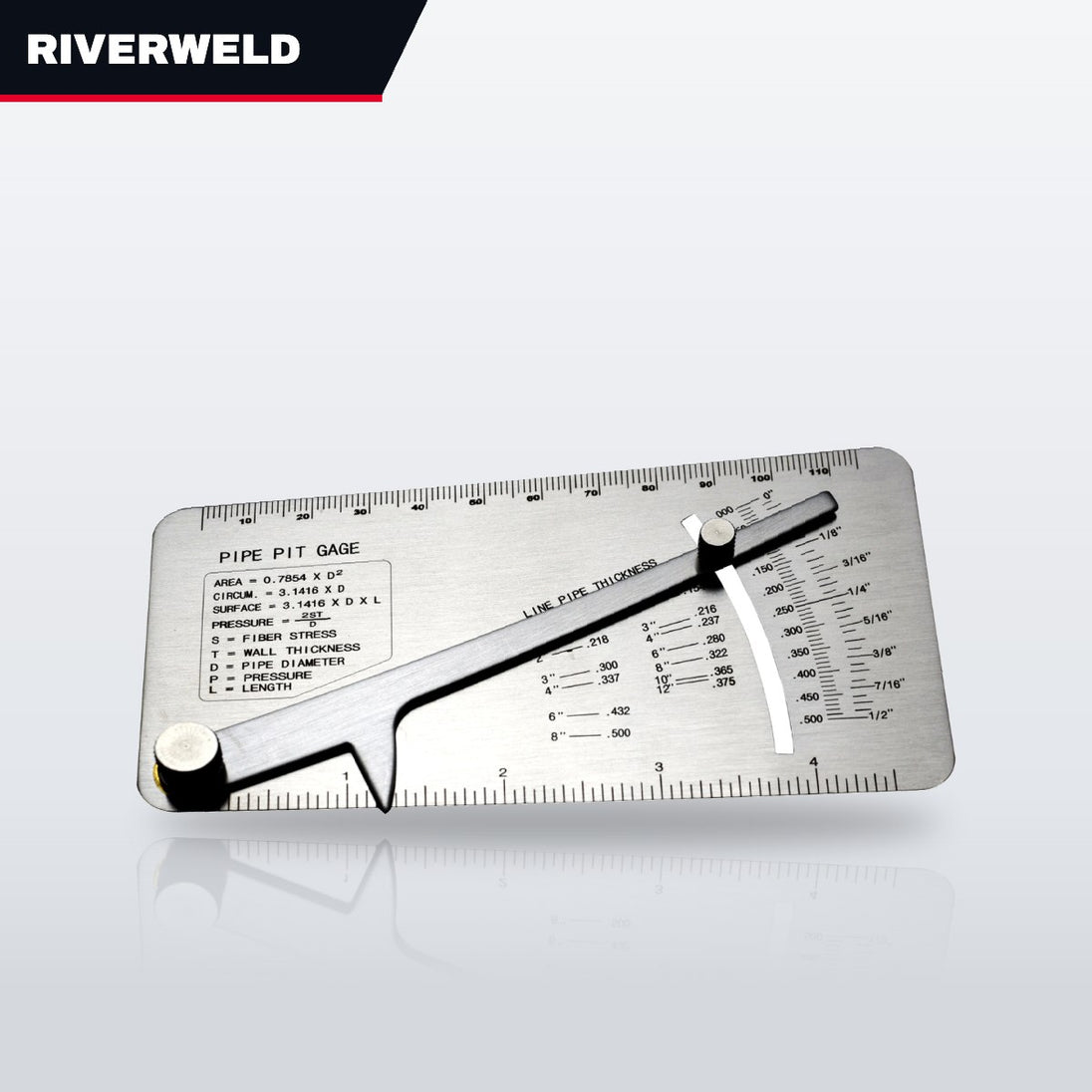 Riverweld B0DH21ZN3M – Gage Pipe Pit Gauge Metric