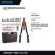 Johnkeans JK-FA-2005 – Manual Rivet Nut Gun Kit, Metric & SAE Mandrels