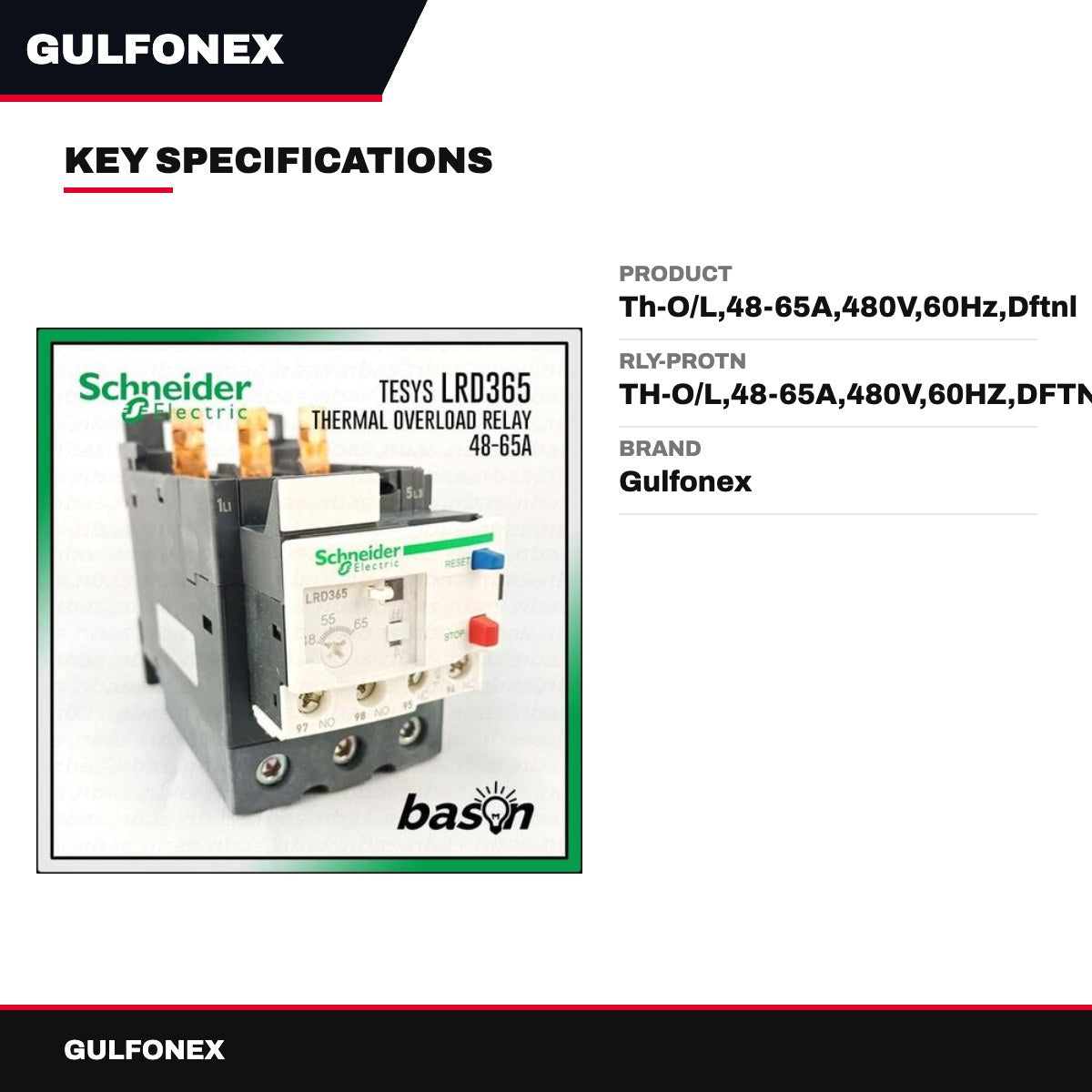 Rly-Protn – Th-O/L,48-65A,480V,60Hz,Dftnl