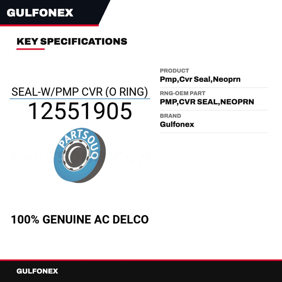 Rng-Oem Part – Pmp,Cvr Seal,Neoprn