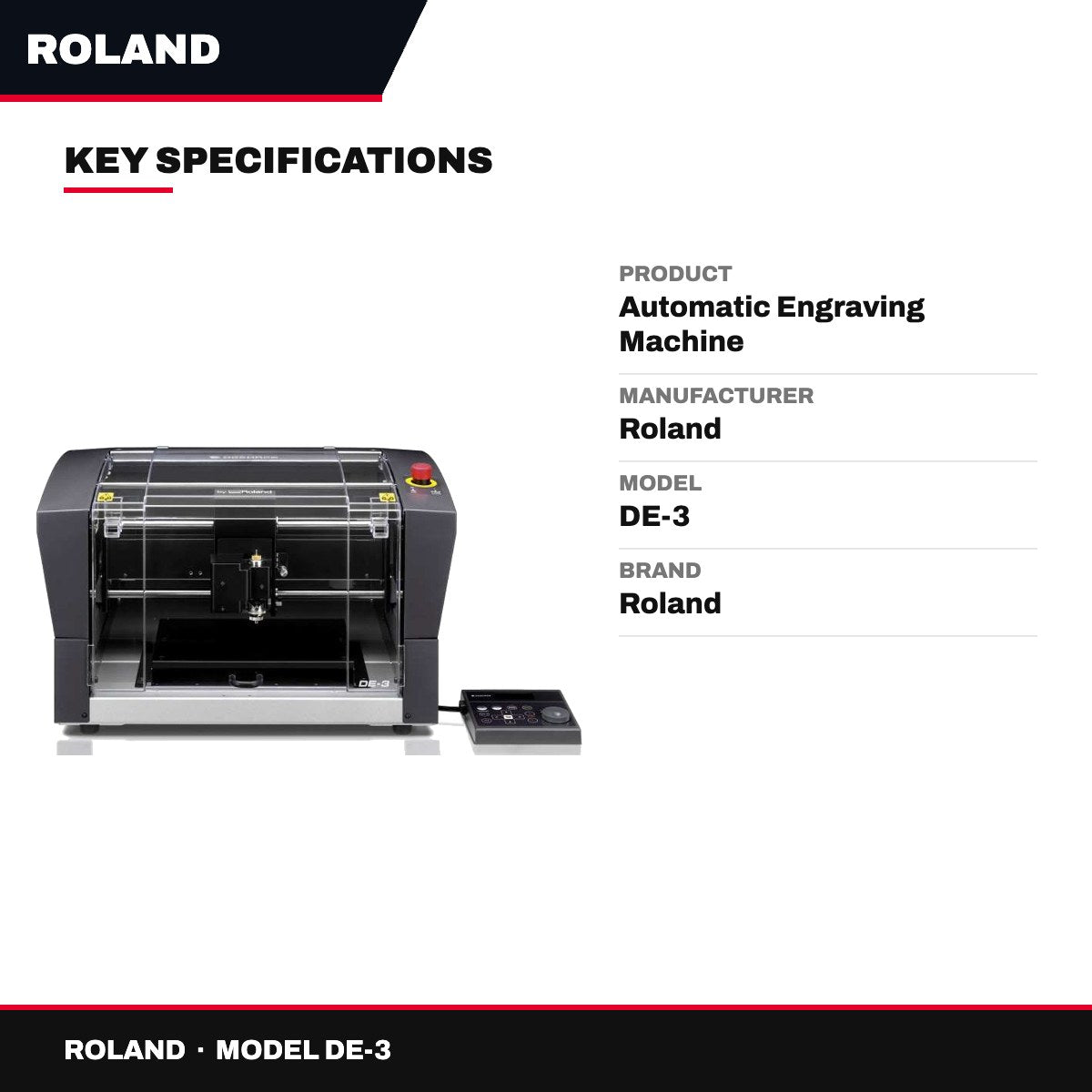 Roland DE-3 – Automatic Engraving Machine