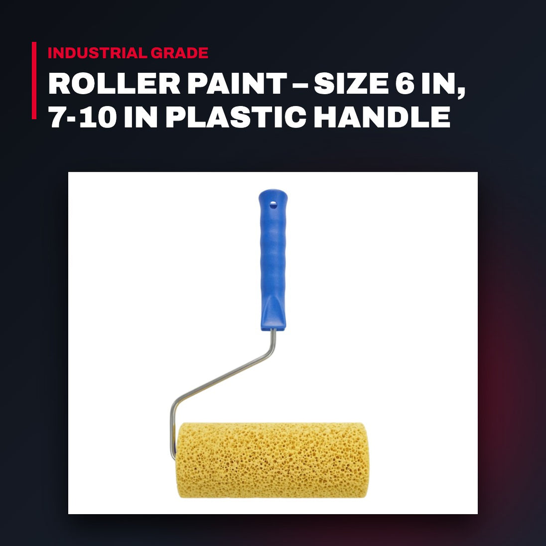 Roll Roy DIY-124 – Roller Paint – Size 6 In, 7-10 In Plastic Handle