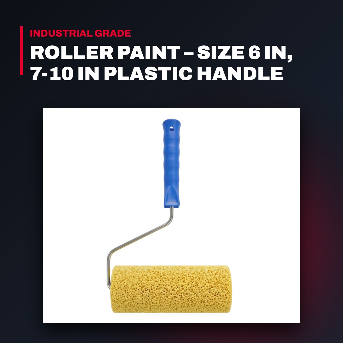 Roll Roy DIY-124 – Roller Paint – Size 6 In, 7-10 In Plastic Handle
