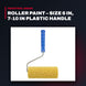 Roll Roy DIY-124 – Roller Paint – Size 6 In, 7-10 In Plastic Handle