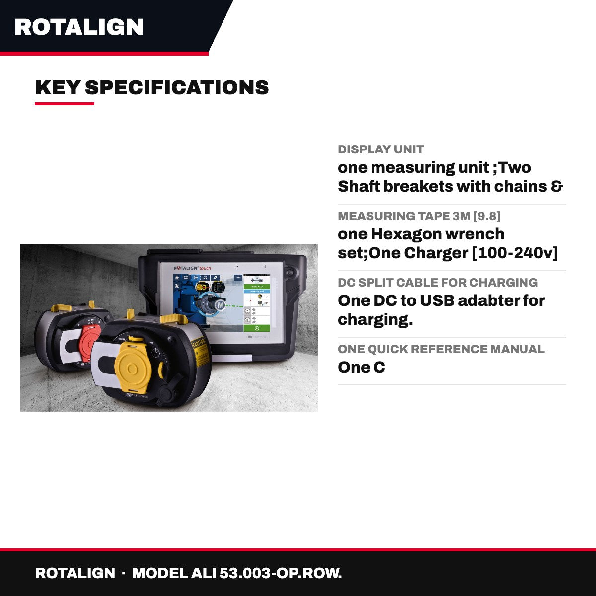 Rotalign ALI 53.003-OP.ROW. – Laser Shaft Alignment System Include