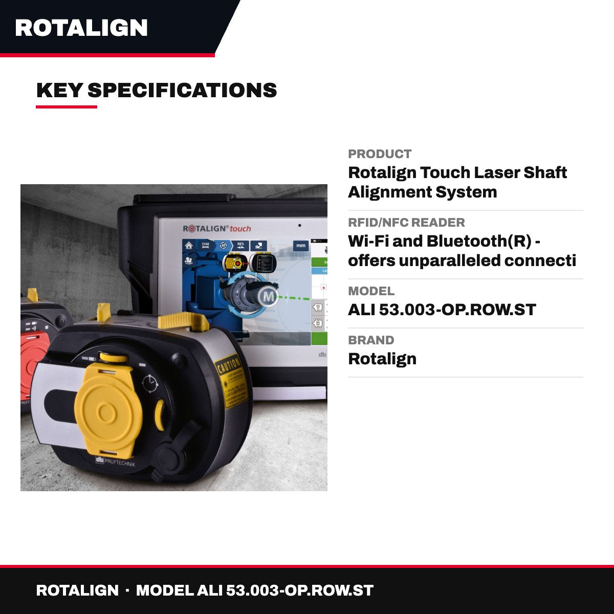 Rotalign ALI 53.003-OP.ROW.ST – Rotalign Touch Laser Shaft Alignment System