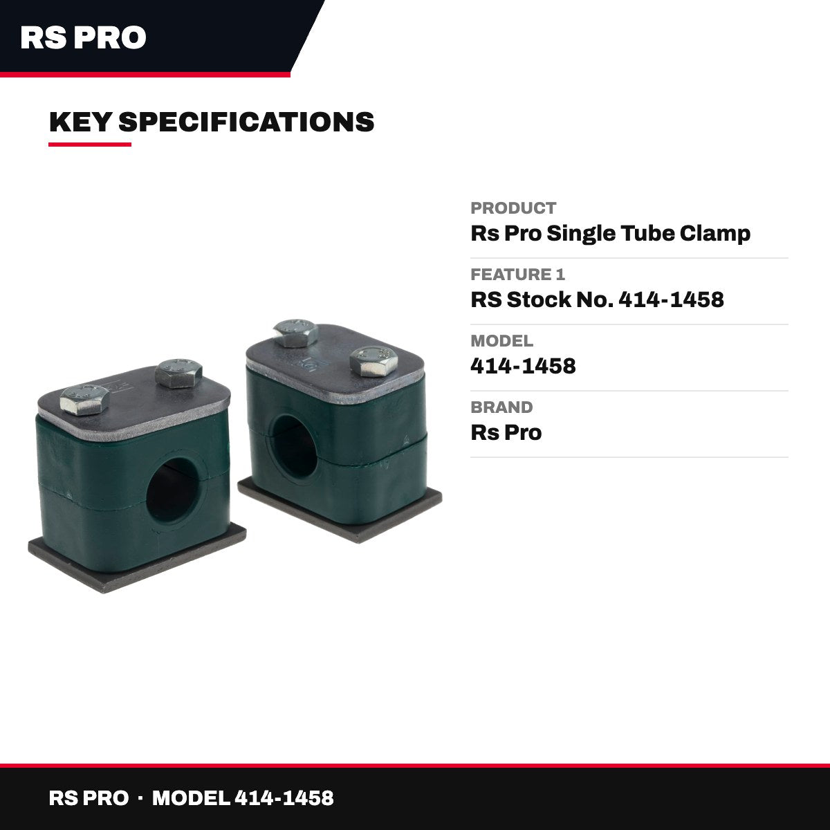Rs Pro 414-1458 – Rs Pro Single Tube Clamp