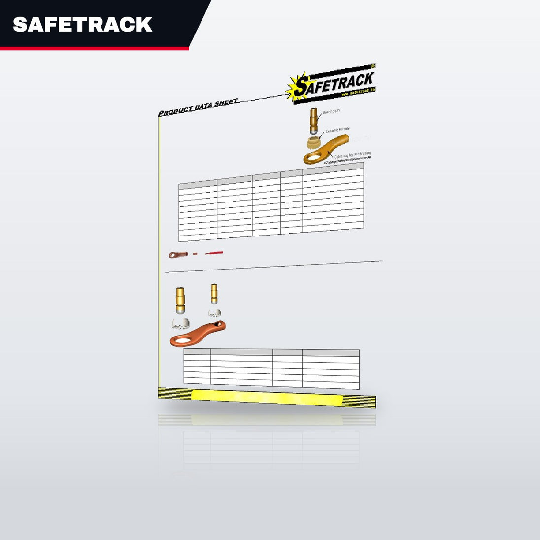 Safetrack 10381 – Mb Direct Brazing Pin – Lug For 10Mm2 Cable And Ceramic Ferrule