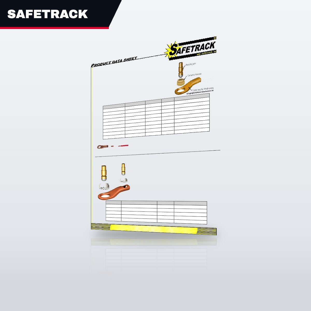 Safetrack 10381 – Mb Direct Brazing Pin – Lug For 10Mm2 Cable And Ceramic Ferrule