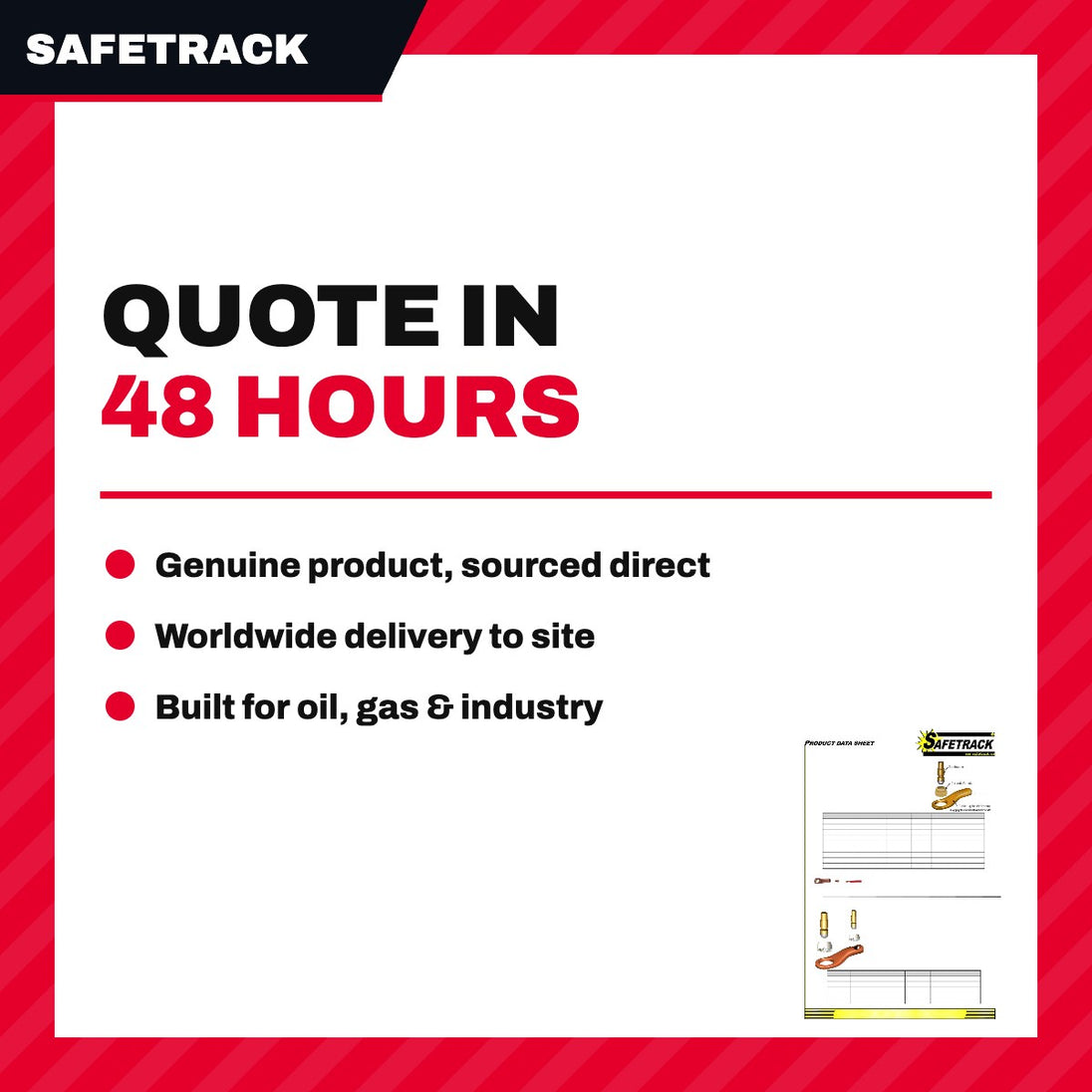 Safetrack 10381 – Mb Direct Brazing Pin – Lug For 10Mm2 Cable And Ceramic Ferrule
